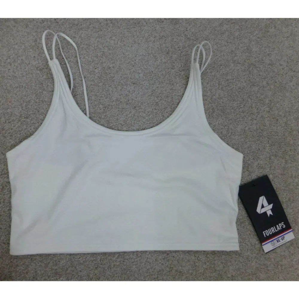 NWT Fourlaps Poise Longline Bra White